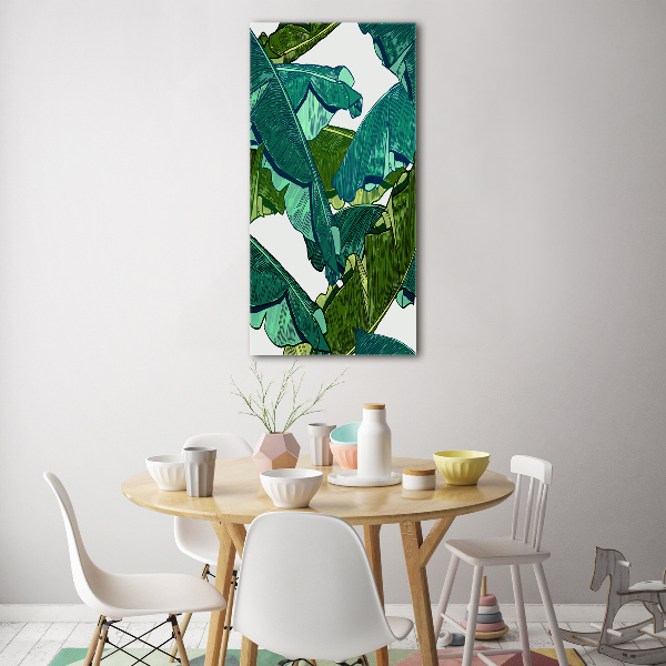 Akril üveg kép Banán levelek