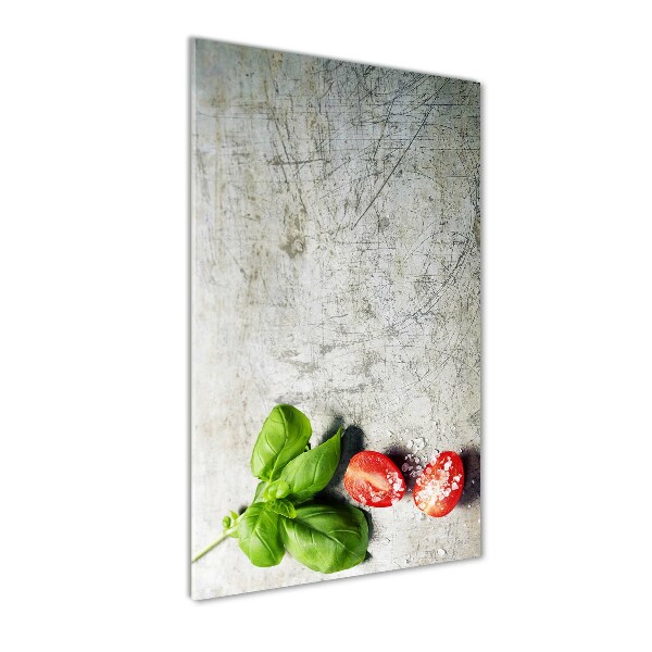Akril üveg kép Paradicsom és bazsalikom