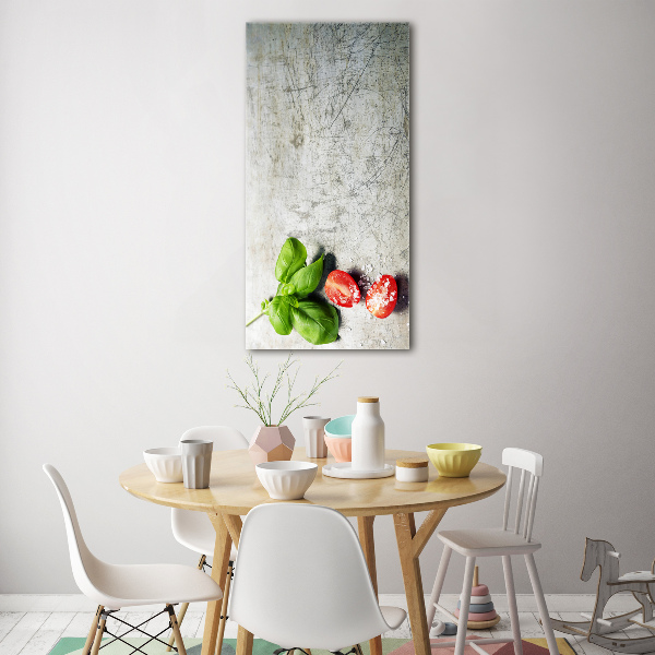 Akril üveg kép Paradicsom és bazsalikom