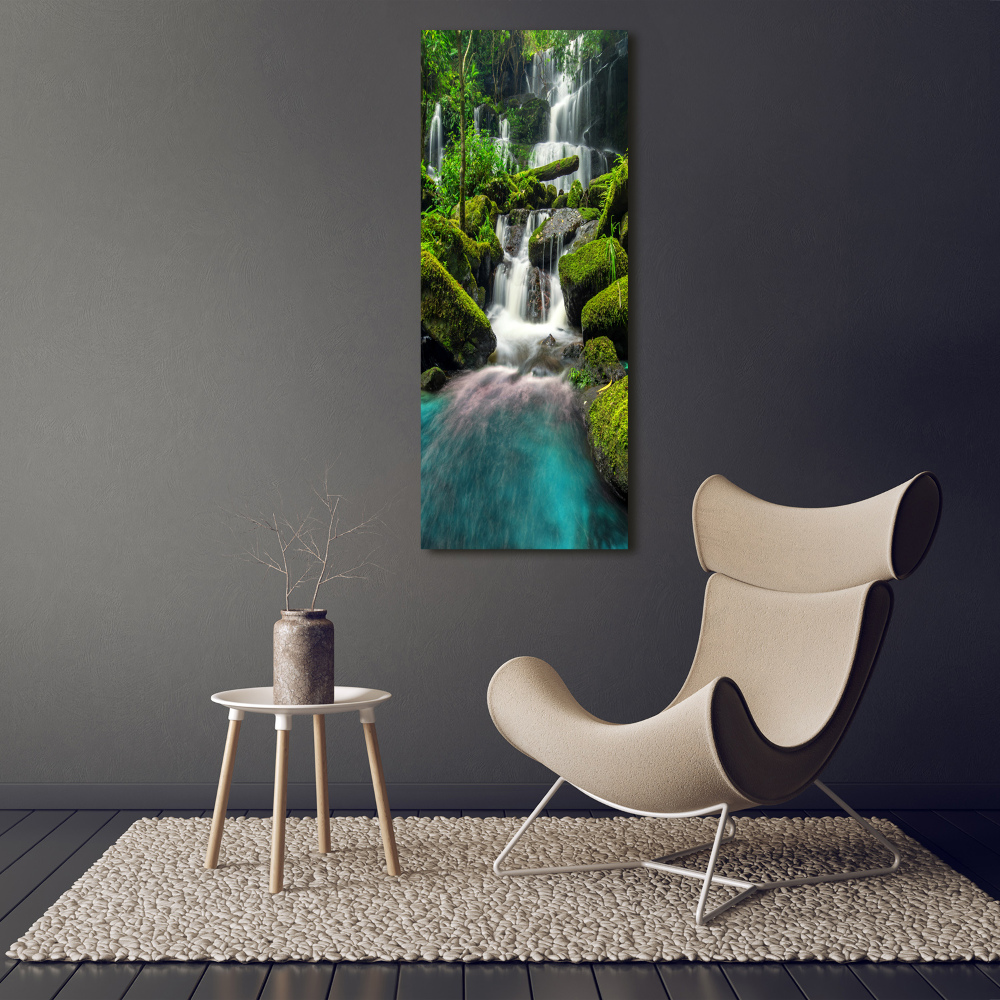 Akril üveg kép Vízesés a dzsungelben