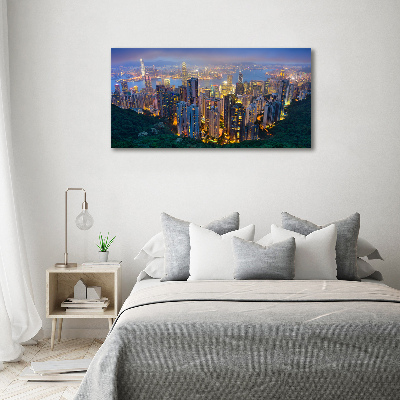 Vászonfotó Hong kong éjjel