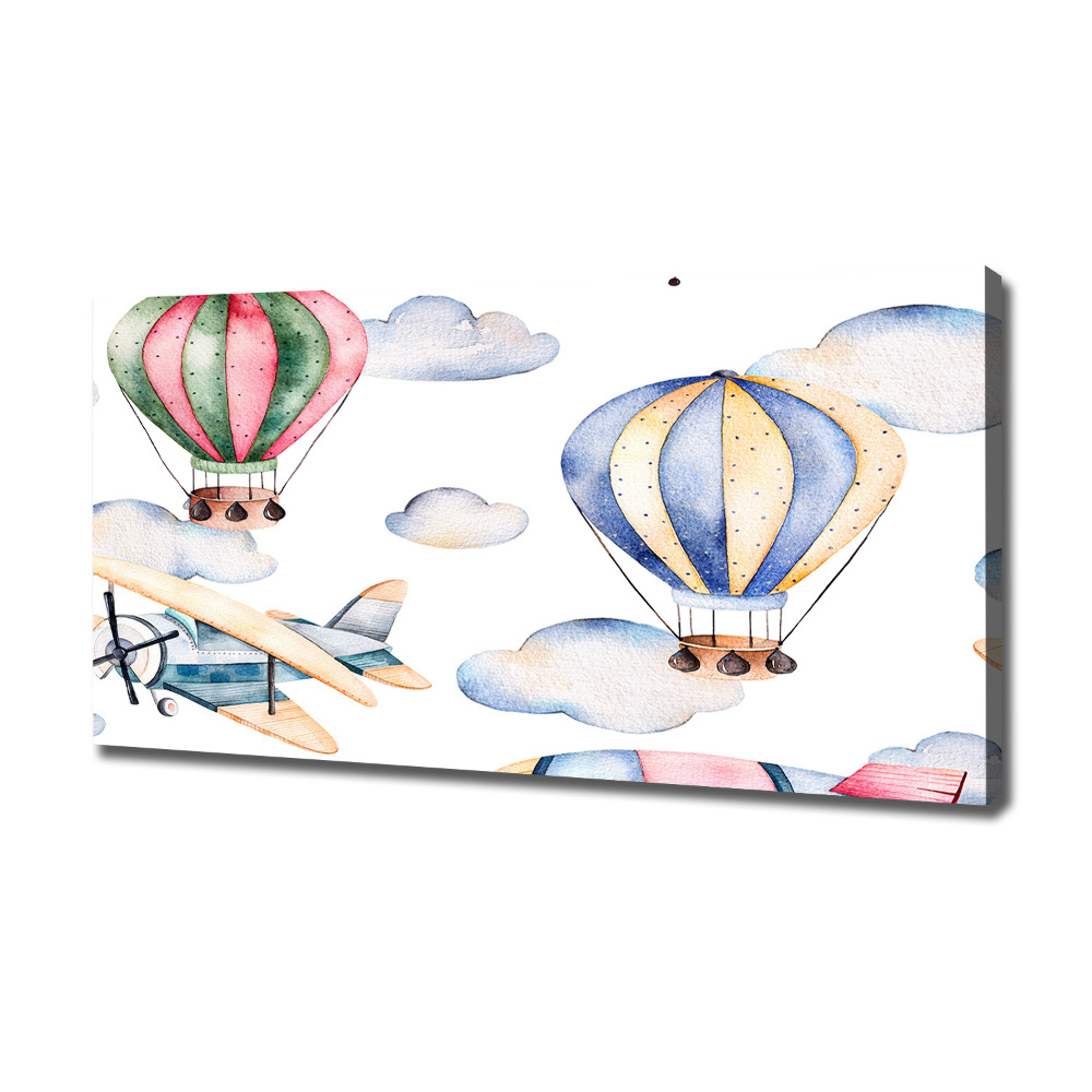 Vászonkép nyomtatás Repülőgépek és ballonok