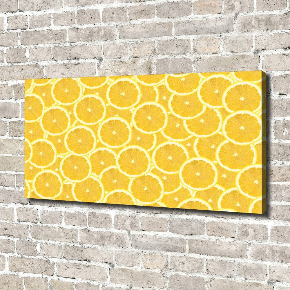 Feszített vászonkép Szelet citrom