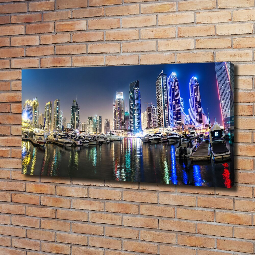 Vászonfotó Dubai éjjel