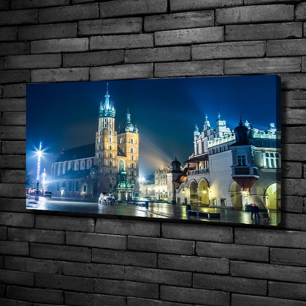 Vászonfotó Krakkó éjszaka