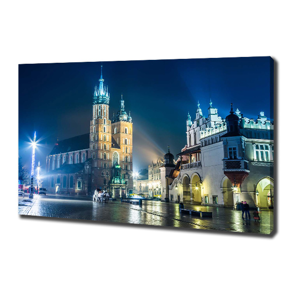 Vászonfotó Krakkó éjszaka