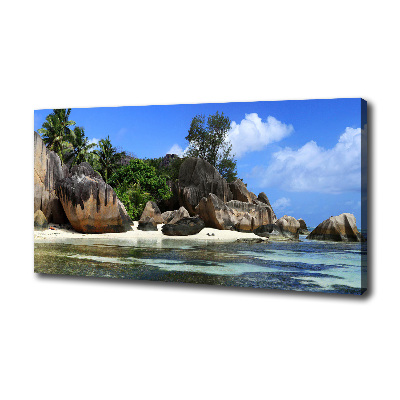 Vászon nyomtatás Seychelles panoráma