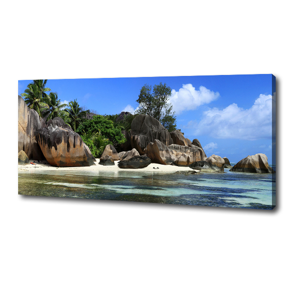 Vászon nyomtatás Seychelles panoráma