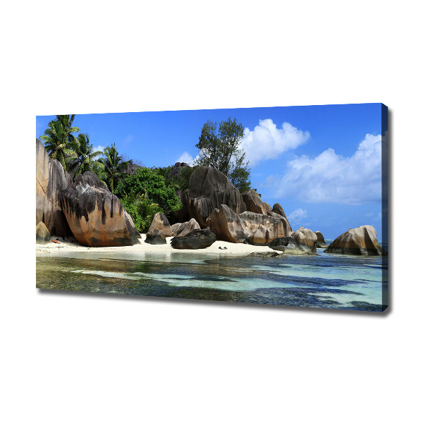 Vászon nyomtatás Seychelles panoráma