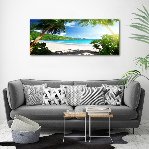 Vászon nyomtatás Seychelles strand