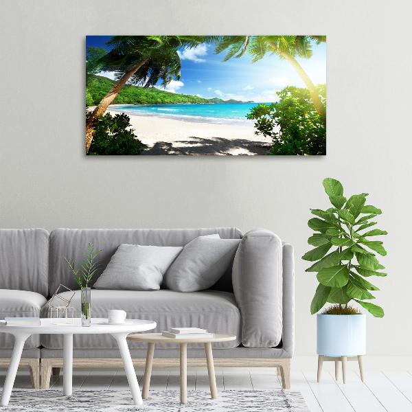 Vászon nyomtatás Seychelles strand