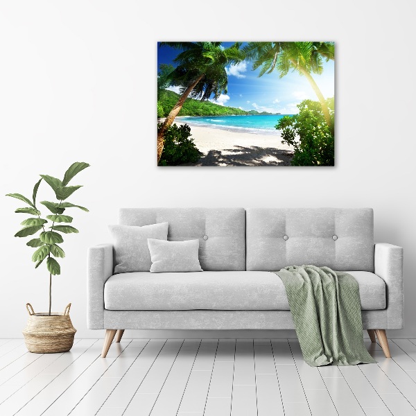 Vászon nyomtatás Seychelles strand