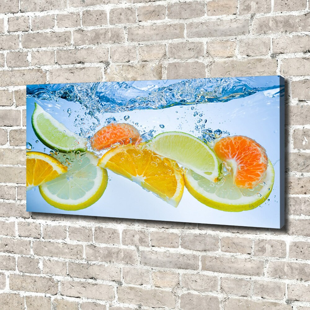 Fali vászonkép Citrus víz alatt