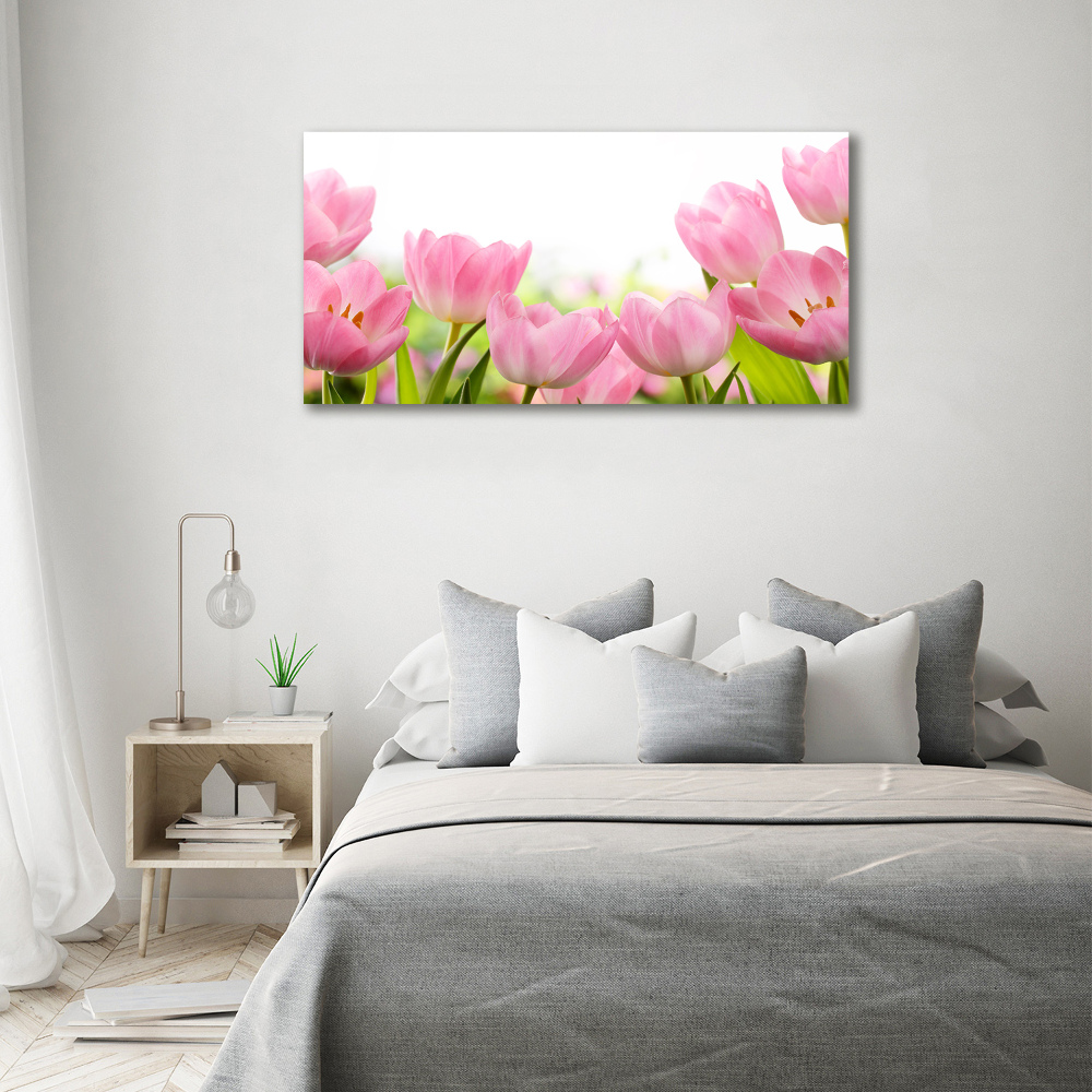 Egyedi vászonkép Rózsaszín tulipánok