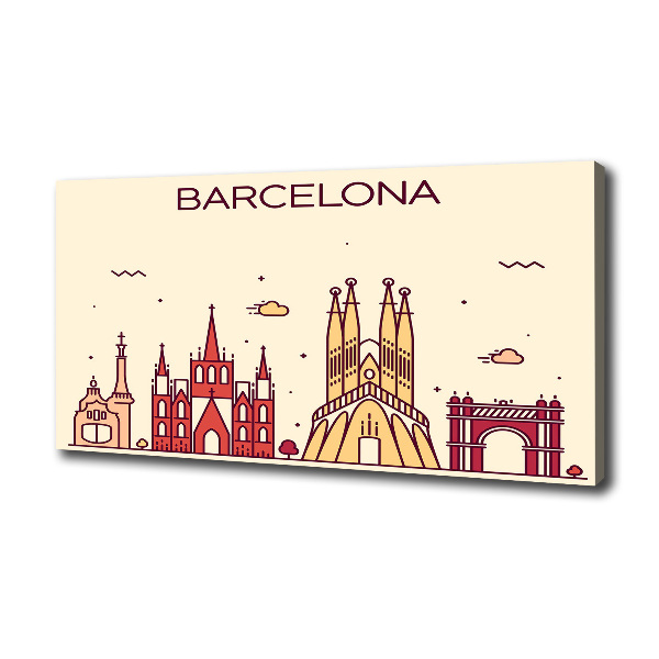 Vászon nyomtatás Felirattal barcelona