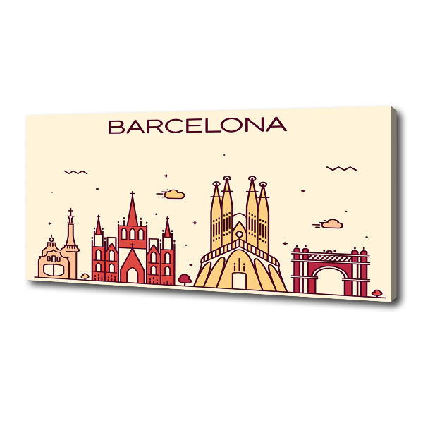 Vászon nyomtatás Felirattal barcelona