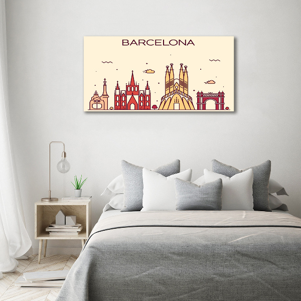 Vászon nyomtatás Felirattal barcelona