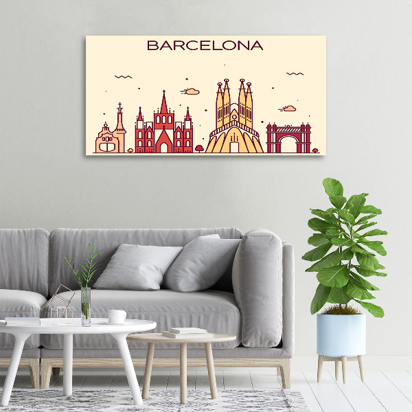 Vászon nyomtatás Felirattal barcelona