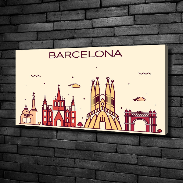 Vászon nyomtatás Felirattal barcelona