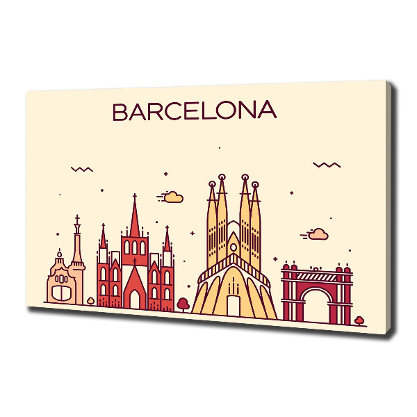 Vászon nyomtatás Felirattal barcelona