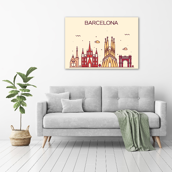 Vászon nyomtatás Felirattal barcelona
