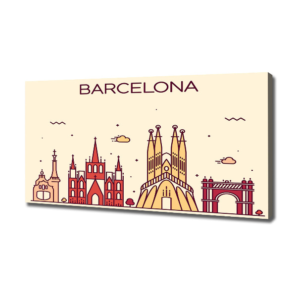 Vászon nyomtatás Felirattal barcelona