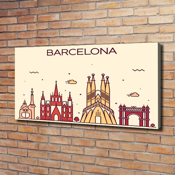 Vászon nyomtatás Felirattal barcelona