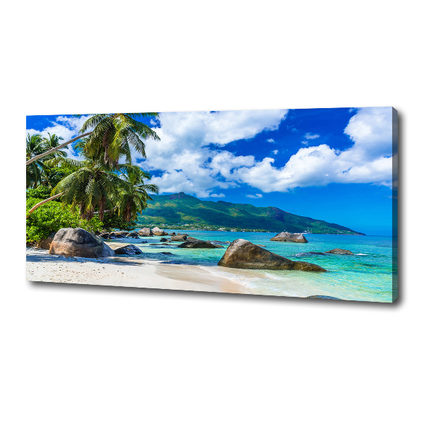 Vászon nyomtatás Seychelles strand