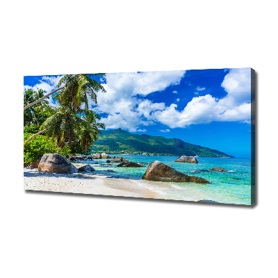 Vászon nyomtatás Seychelles strand