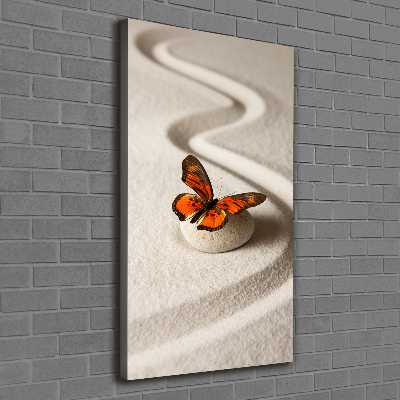 Vászonkép Zen kő és pillangó