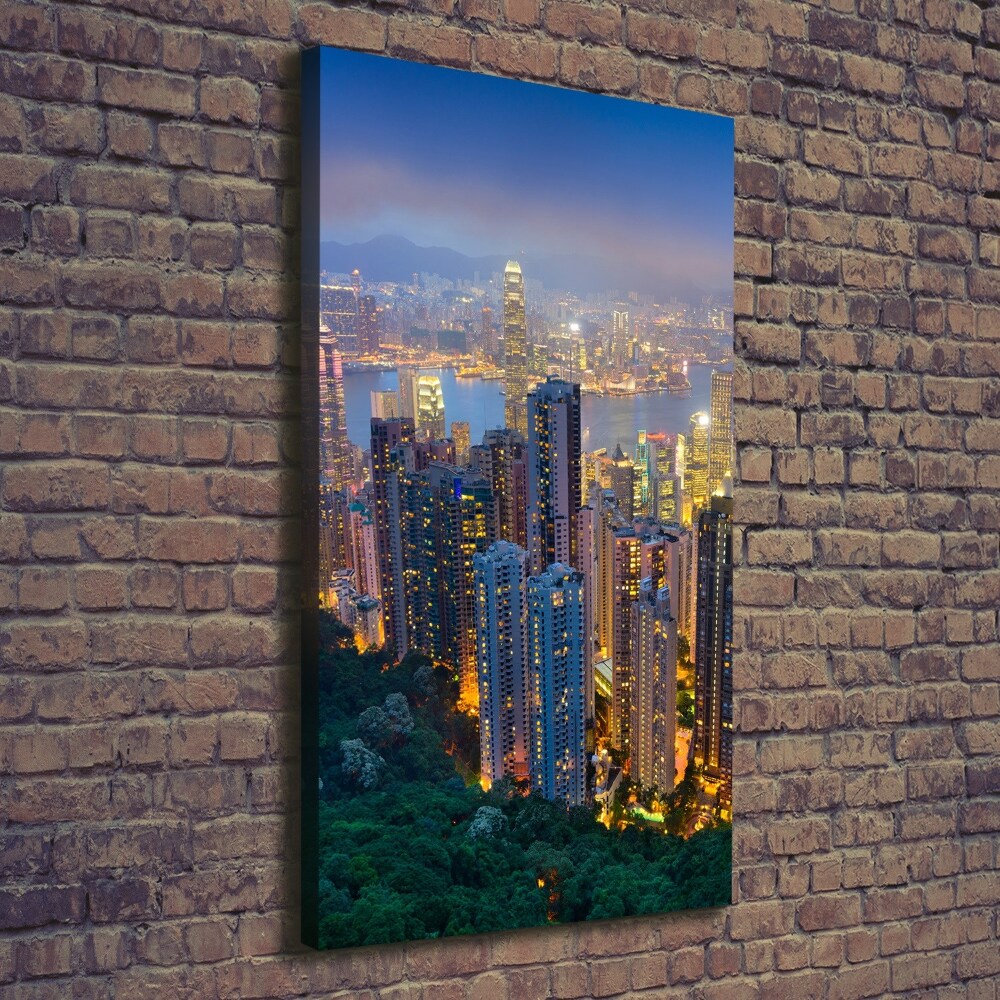 Vászonfotó Hong kong éjjel
