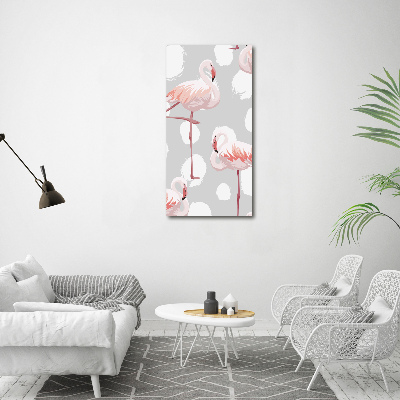 Vászonkép Flamingók és pontok