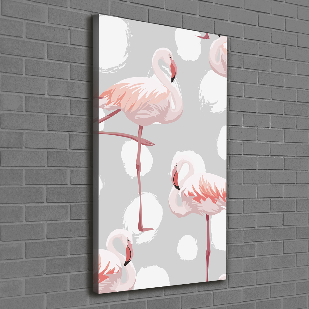 Vászonkép Flamingók és pontok