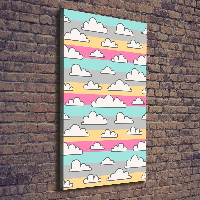 Vászonkép nyomtatás Felhők színes háttér