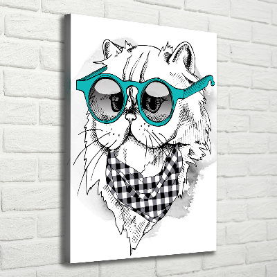 Vászonkép nyomtatás Cat szemüveg