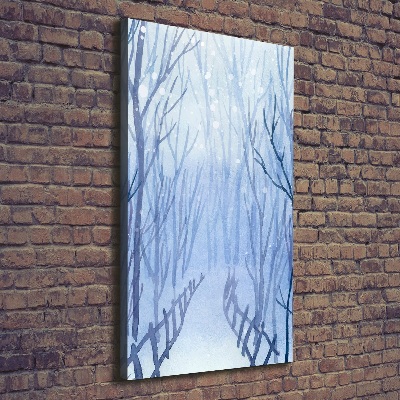 Feszített vászonkép Erdőben télen