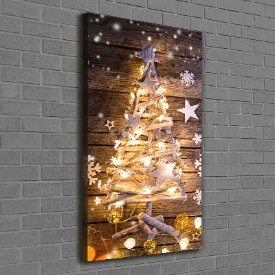 Vászonkép nyomtatás Karácsonyfa világít