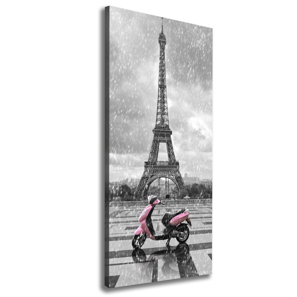 Vászonfotó Eiffel-torony robogó