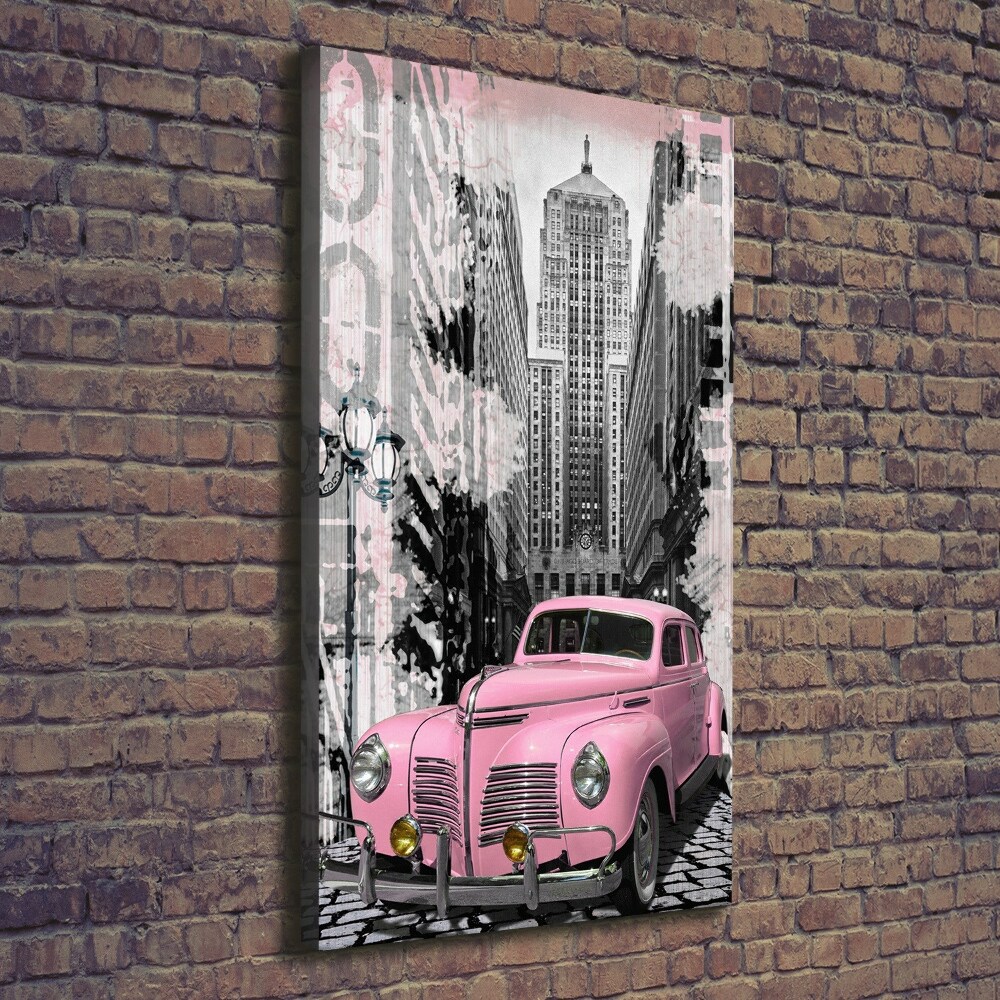 Vászonkép falra Rózsaszín autót
