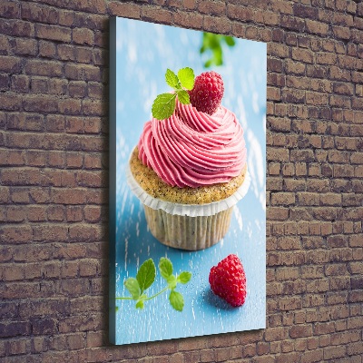 Feszített vászonkép Málna cupcake