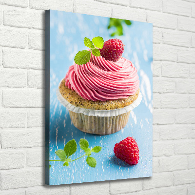 Feszített vászonkép Málna cupcake