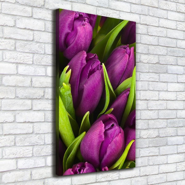 Egyedi vászonkép Lila tulipánok