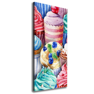 Feszített vászonkép Színes muffin