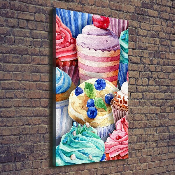 Feszített vászonkép Színes muffin