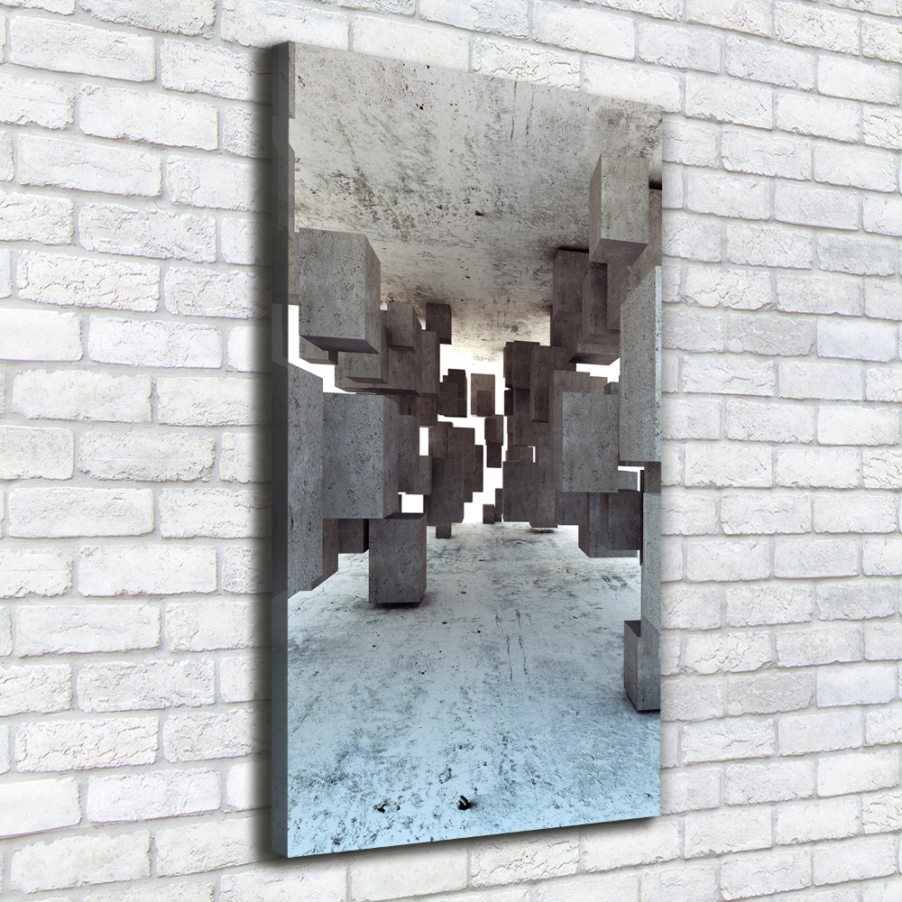 Fénykép vászon Kocka betonban
