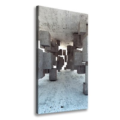 Fénykép vászon Kocka betonban