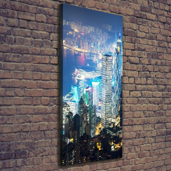 Vászonfotó Hong kong éjjel