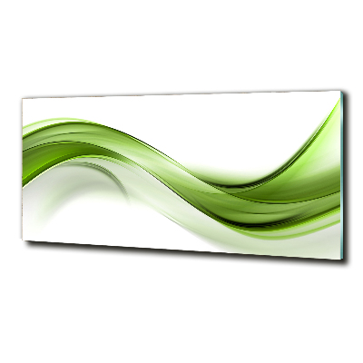 Üvegkép nyomtatás Zöld hullám
