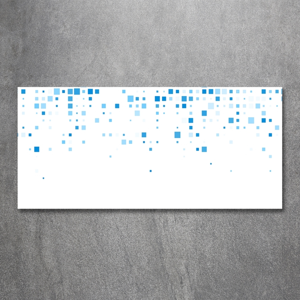 Üvegkép nyomtatás Kék négyzetek