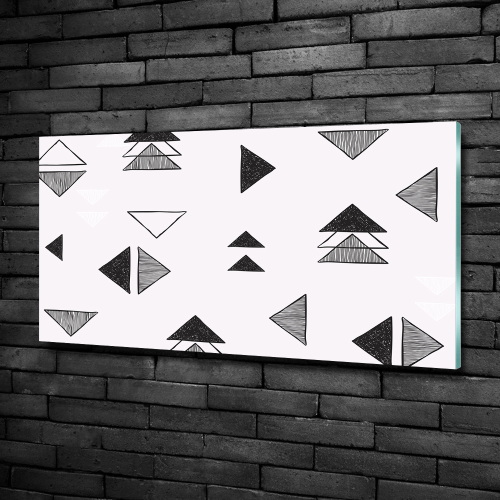 Üvegkép nyomtatás Háromszögek háttér